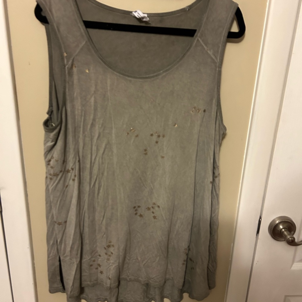 Casual Olive Green Sleeveless Top